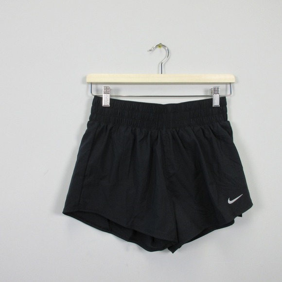 Nike Dri-FIT One 3" Shorts Women S Black Loose Fit Running Gym Workout 102 - Picture 1 of 13